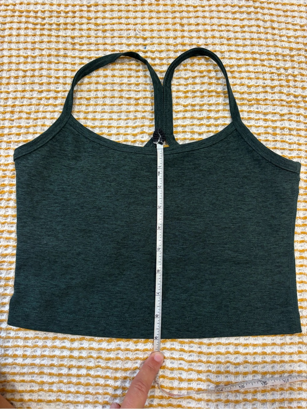 Beyond Yoga Spacedye Cropped Racerback Sports Bra in Green sz S - Picture 3 of 6